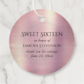 Fairy Wing Mauve Gown | Luxe Dusty Pink Sheen Bedankjes Labels (Achterkant)