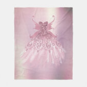 Fairy Wing Mauve Gown | Luxe Dusty Pink Sheen Fleece Deken (Voorkant)
