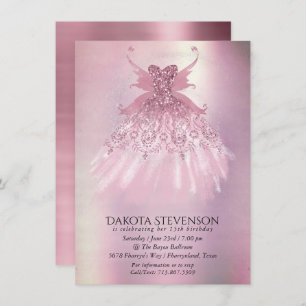 Fairy Wing Mauve Gown   Luxe Dusty Pink Sheen Kaart