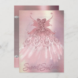 Fairy Wing Mauve Gown | Luxe Dusty Pink Sheen Kaart