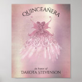 Fairy Wing Mauve Gown | Luxe Dusty Pink Sheen Poster (Voorkant)