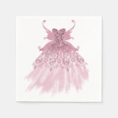 Fairy Wing Mauve Gown | Luxe Dusty Pink Sheen Servet (Voorkant)