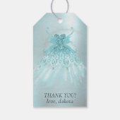 Fairy Wing Mint Gown | Luxe Green Pearl Dank u Cadeaulabel (Achterkant)