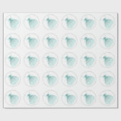 Fairy Wing Mint Gown | Luxe Pearl Green Aqua Sheen Cadeaupapier (Vlak)