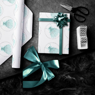 Fairy Wing Mint Gown   Luxe Pearl Green Aqua Sheen Cadeaupapier