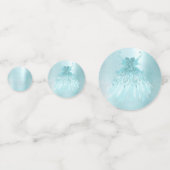 Fairy Wing Mint Gown | Luxe Pearl Green Aqua Sheen Confetti (Voorkanten)