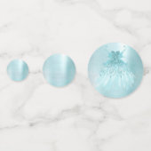 Fairy Wing Mint Gown | Luxe Pearl Green Aqua Sheen Confetti (Achterkanten)