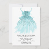 Fairy Wing Mint Gown | Luxe Pearl Green Aqua Sheen Kaart (Voorkant)