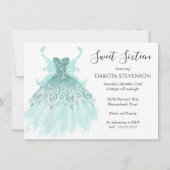 Fairy Wing Mint Gown | Luxe Pearl Green Aqua Sheen Kaart (Voorkant)