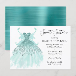 Fairy Wing Mint Gown   Luxe Pearl Green Aqua Sheen Kaart
