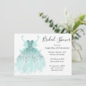 Fairy Wing Mint Gown | Luxe Pearl Green Aqua Sheen Kaart (Staand voorkant)