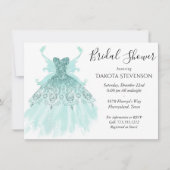 Fairy Wing Mint Gown | Luxe Pearl Green Aqua Sheen Kaart (Voorkant)