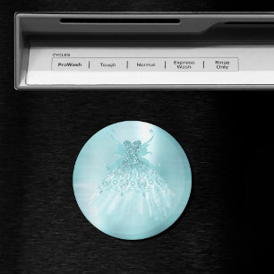 Fairy Wing Mint Gown Luxe Pearl Green Aqua Sheen Magneet