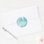 Fairy Wing Mint Gown | Luxe Pearl Green Aqua Sheen Ronde Sticker (Envelop)
