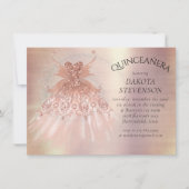 Fairy Wing Roos Gold Gown | Terracotta Coral Sheen Kaart (Voorkant)