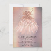 Fairy Wing Roos Gold Gown | Terracotta Coral Sheen Kaart (Voorkant)