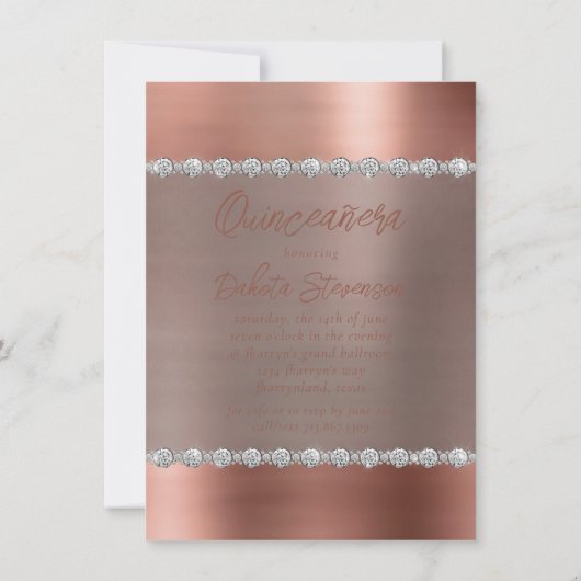 Fairy Wing Roos Gold Gown | Terracotta Coral Sheen Kaart (Achterkant)