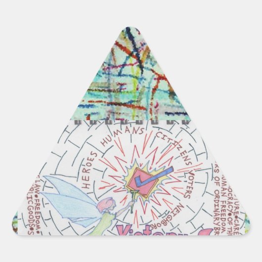 Fairy/Winged Victory 24 Voters Checkmark Starburst Sticker (Voorkant)