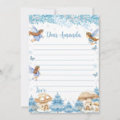 Fairy Winter Garden Time Capsule Opmerking Bericht Bedankkaart (Voorkant)