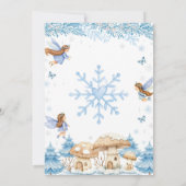 Fairy Winter Garden Time Capsule Opmerking Bericht Bedankkaart (Achterkant)