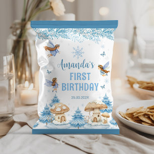 Fairy Winter Garden Verjaardag Chip Bag Wrapper Flyer