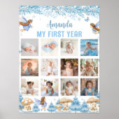 Fairy Winter Onderland Eerste jaar Fotomijlpaal Poster (Voorkant)