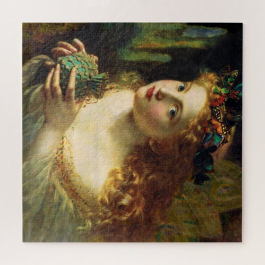 Fairy with Butterflies Sophie Gengembre Anderson Legpuzzel (Horizontaal)