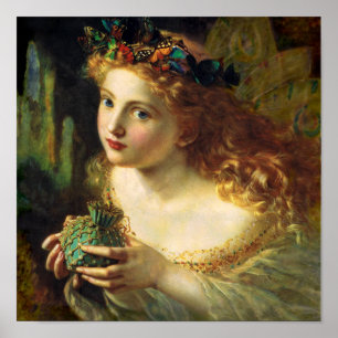 Fairy with Butterflies Sophie Gengembre Anderson Poster