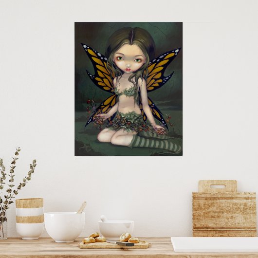 Fairy with Dried Flowers ART PRINT fantasy faery (Keuken)