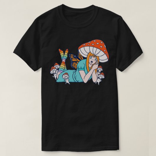 Fairy Woman Cute Mushroom T-shirt (Design voorkant)