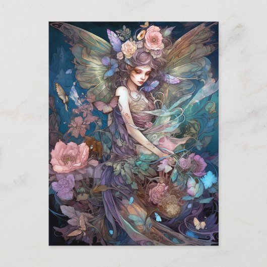 Fairy Woman Fantasy Art Briefkaart (Voorkant)