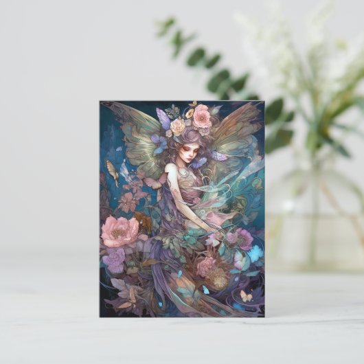 Fairy Woman Fantasy Art Briefkaart (Staand voorkant)