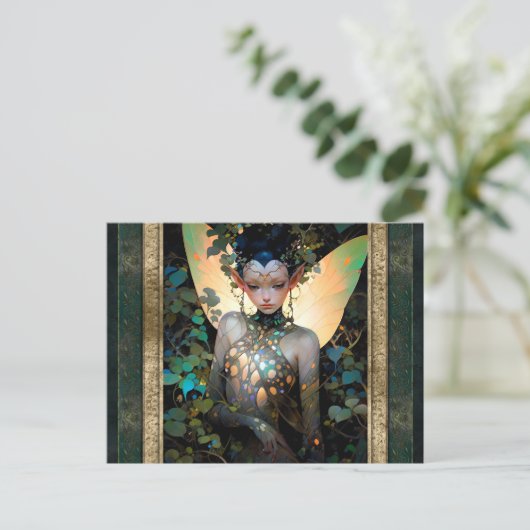 Fairy Woman Fantasy Art Briefkaart (Staand voorkant)