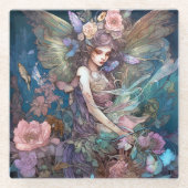 Fairy Woman Fantasy Art Glazen Onderzetter (Voorkant)