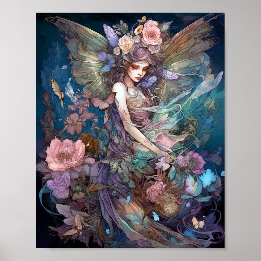 Fairy Woman Fantasy Art Poster (Voorkant)