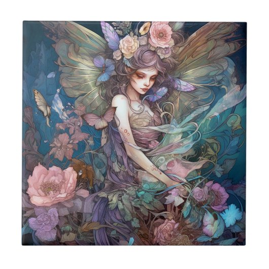 Fairy Woman Fantasy Art Tegeltje (Voorkant)