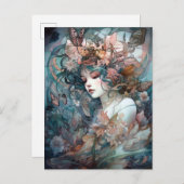 Fairy Woman Surreal Fantasy Art Briefkaart (Voorkant / Achterkant)