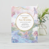 Fairy Wonderland Birthday Girls Kaart (Staand voorkant)