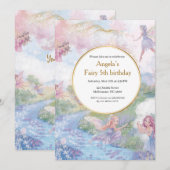 Fairy Wonderland Birthday Girls Kaart (Voorkant / Achterkant)