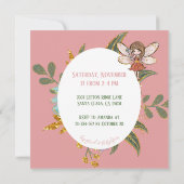 Fairy Wonderland Magical Woodland Baby shower Kaart (Achterkant)