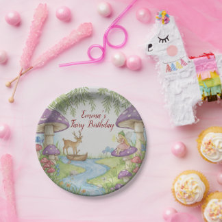 Fairy Woodland Birthday Paper Plate Papieren Bordje