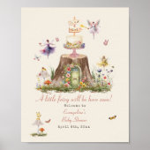 Fairy Woodland Girl Baby shower Welkom Poster (Voorkant)