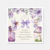 Fairy Woodland Meisje Baby shower Servet (Voorkant)