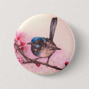 Fairy Wren Badge Ronde Button 5,7 Cm