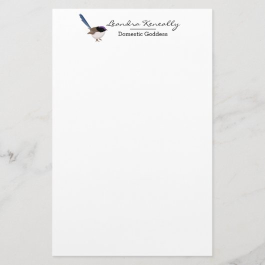 Fairy Wren Briefpapier (Voorkant)