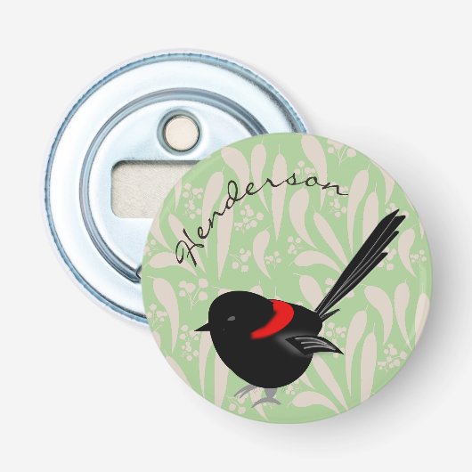 Fairy Wren Button Flesopener (Voorkant)