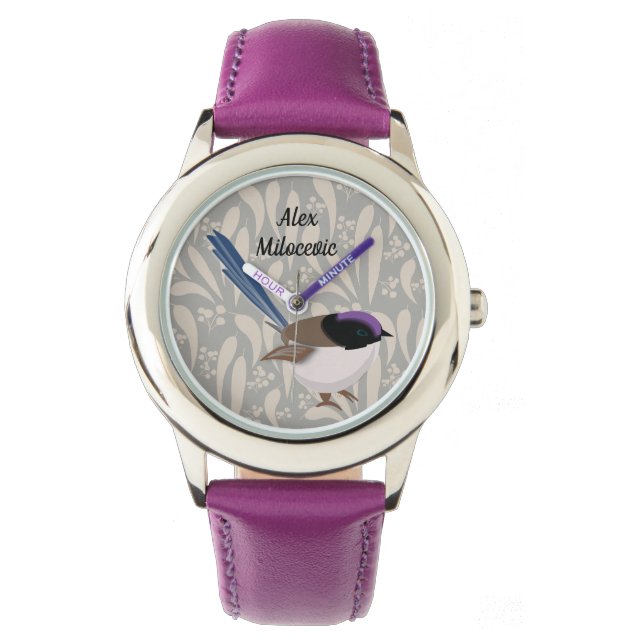 Fairy Wren Horloge (Voorkant)