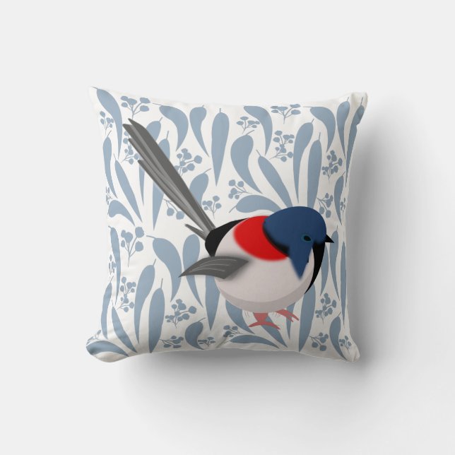 Fairy Wren Kussen (Voorkant)