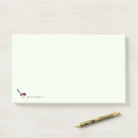 Fairy Wren Post-it® Notes (Op bureau)