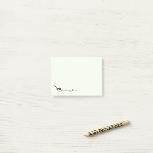 Fairy Wren Post-it® Notes (Op bureau)